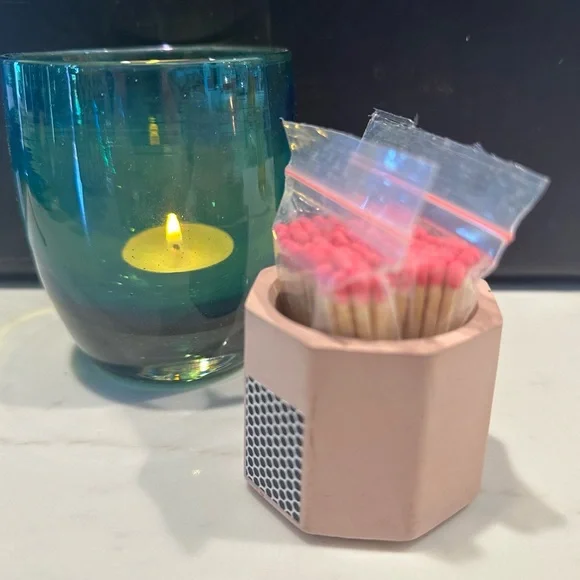 Anthropologie Tenn Prarie Pink Striker Match Holder - Picture 5 of 13